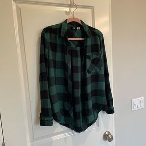 BDG green flannel shirt